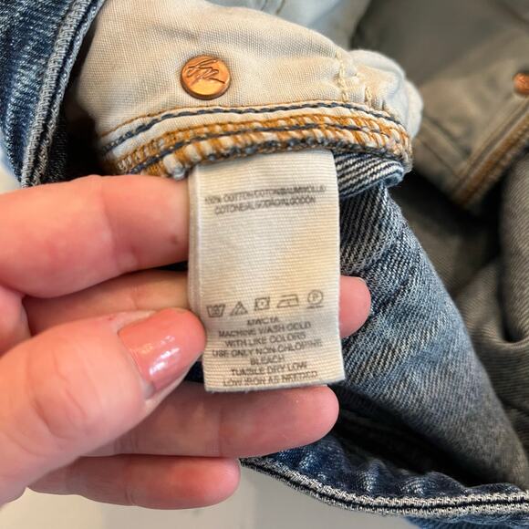 Free People We The Free Denim A-Line Mini Skirt in‎ Dark Denim Size 26 - Picture 6 of 8